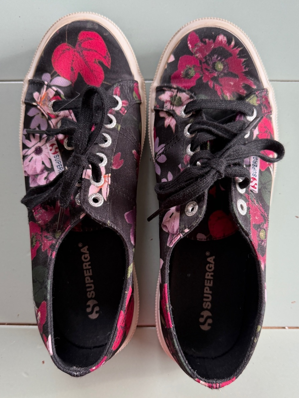 Superga 2750 Floral Satin Sneakers size 9